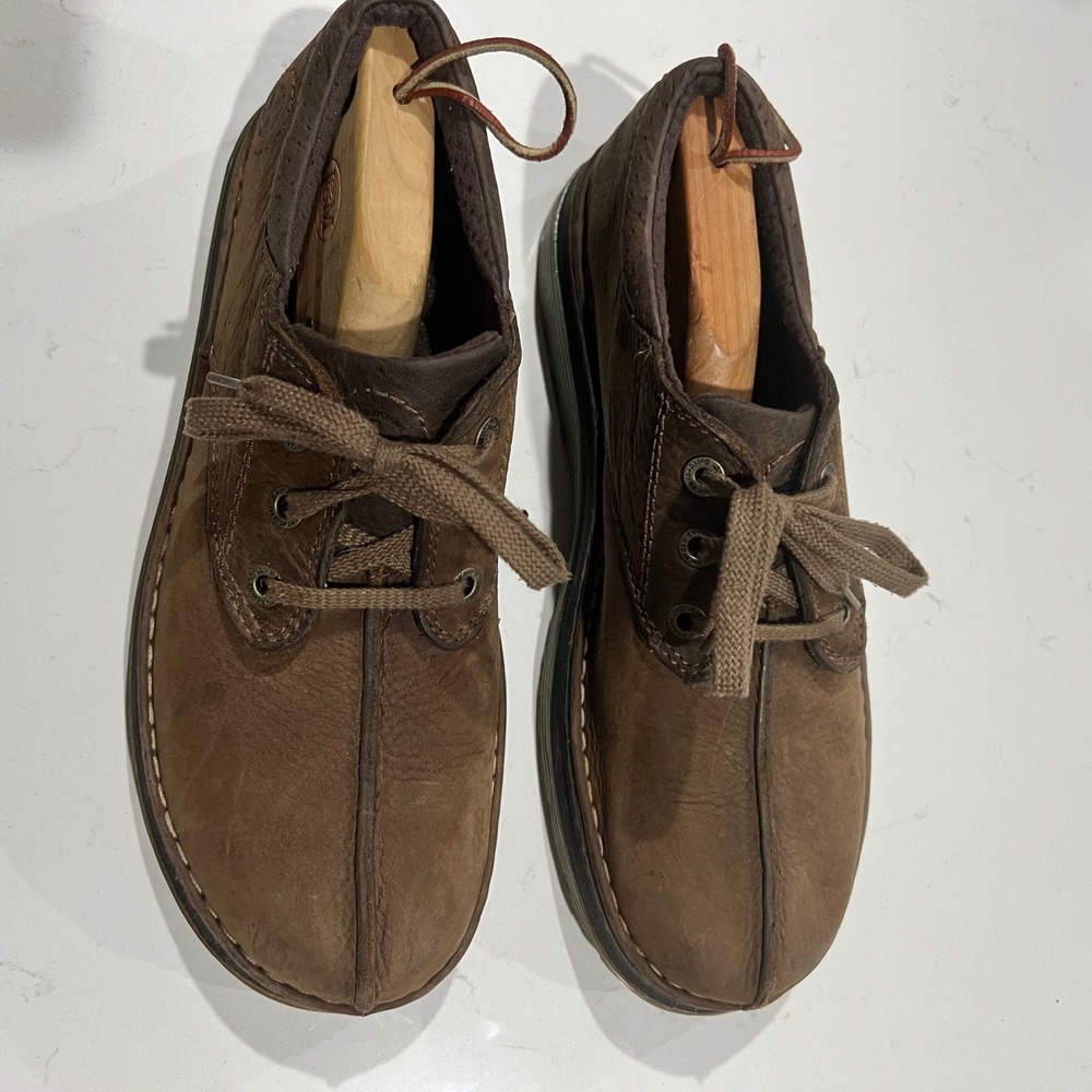 Dr. Martens Nevin Mens Brown Leather Shoes AW004 Size 11 Air Cushion Sole